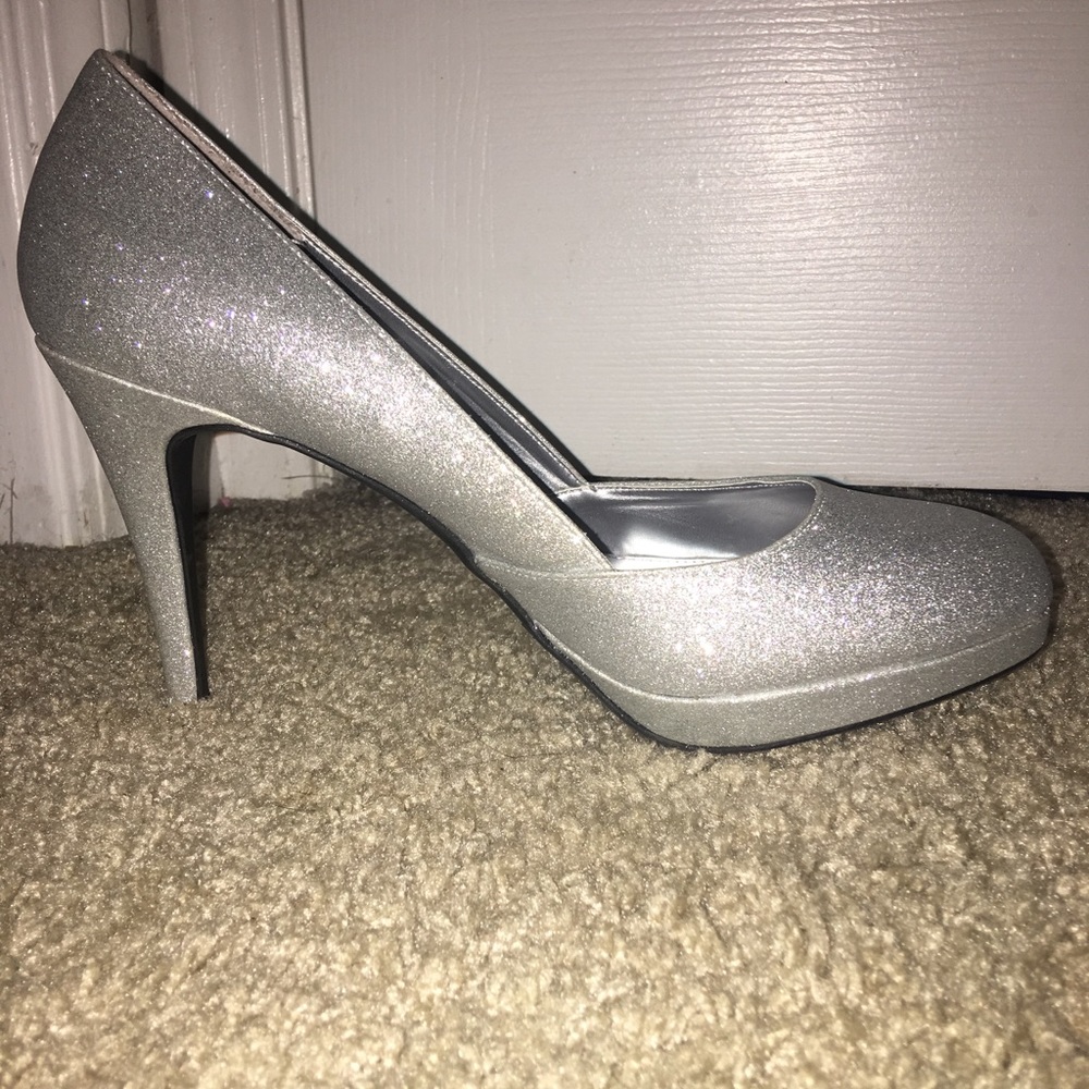Silver High Heels